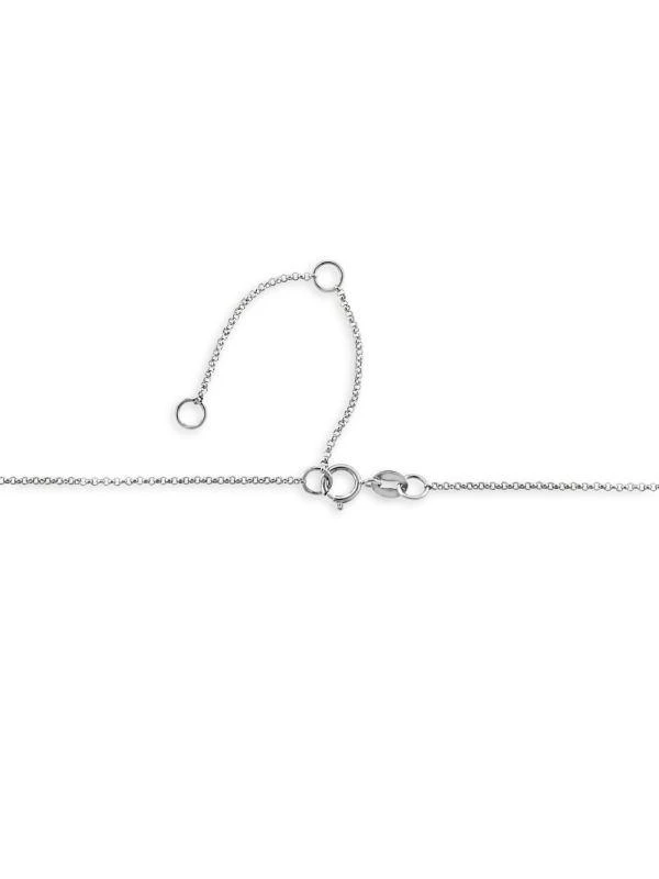Effy 14K White Gold, Sapphire & Diamond Star of David Pendant Necklace 2