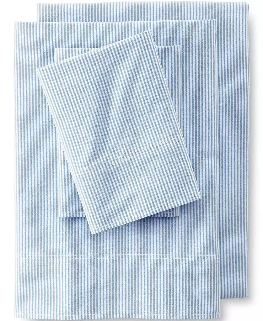 Lands
End Cotton Oxford Stripe Bed Sheet Set