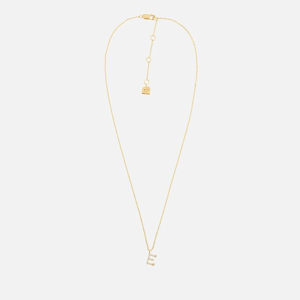 ASTRID & MIYU Astrid & Miyu Initial Pavé 18K Gold-Plated Necklace 1