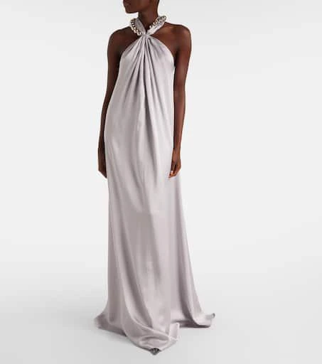 Stella McCartney Embellished satin gown 2