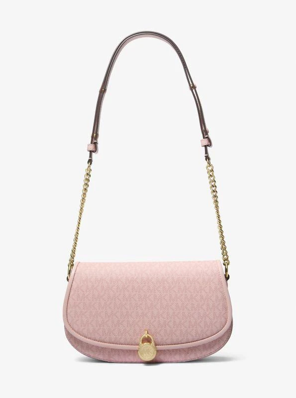 Michael Kors Mila Medium Signature Logo Messenger Bag