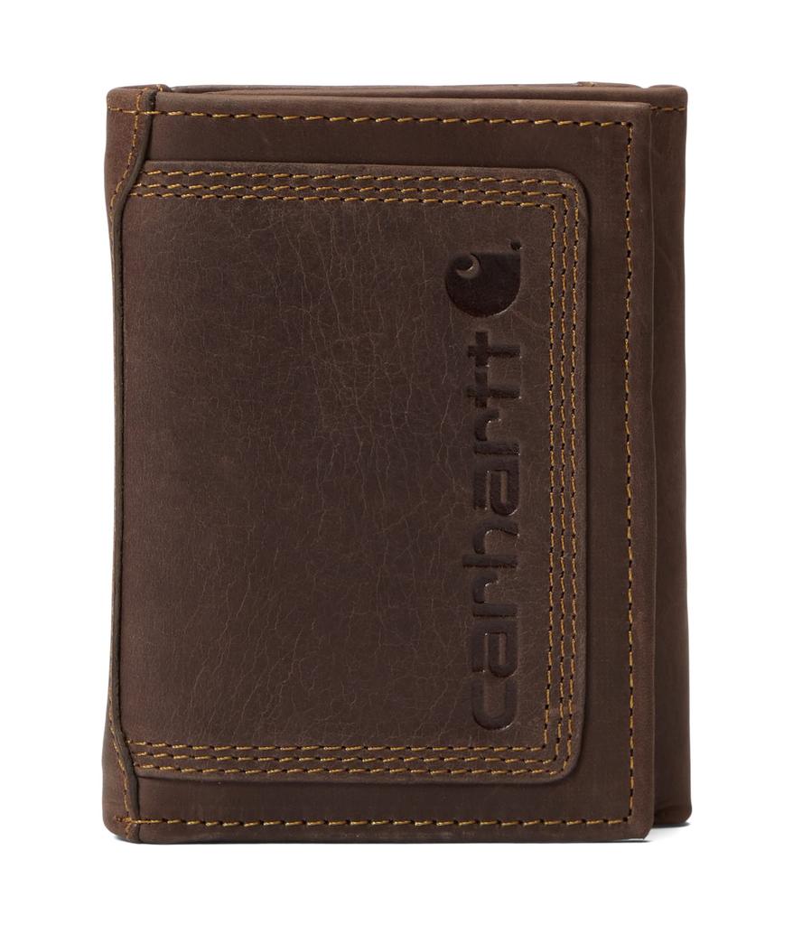 Carhartt Leather Triple-Stitched Trifold Wallet