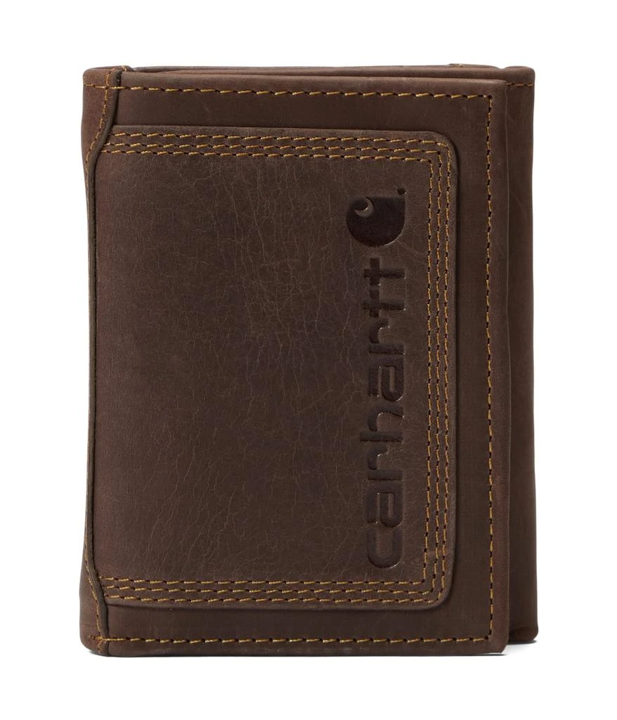 Carhartt Leather Triple-Stitched Trifold Wallet 1