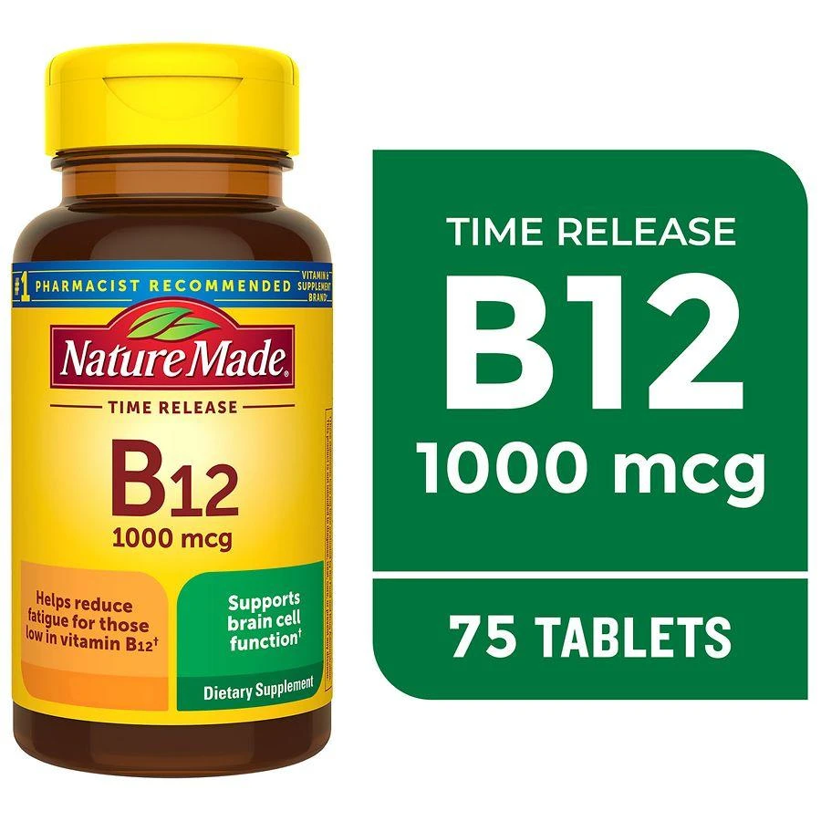 Nature Made Vitamin B12 1000 mcg Time Release Tablets 7