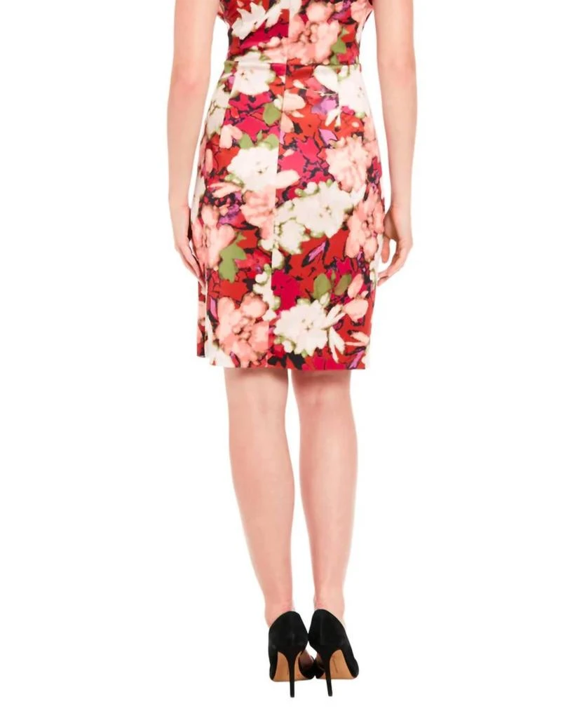 London Times London Times - Petite Printed Scuba A-line Dress 4
