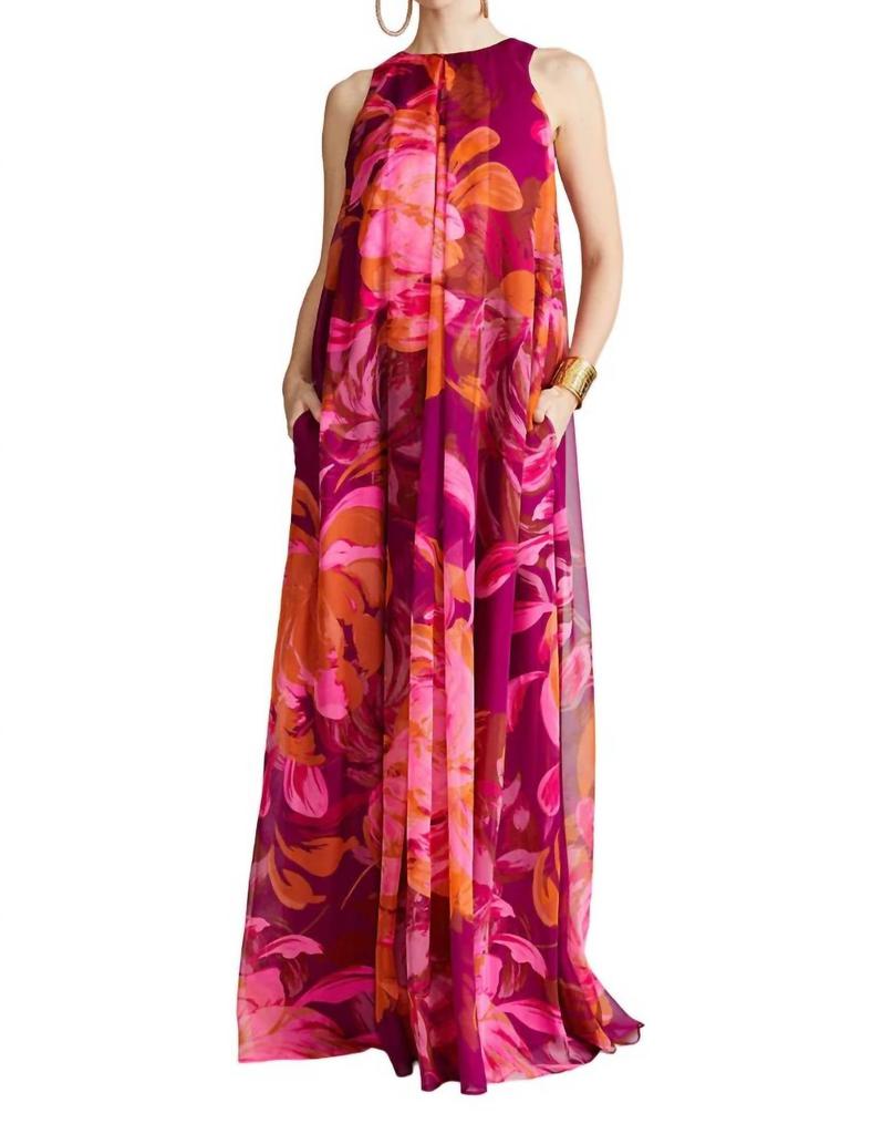 Halston Heritage Halston Heritage - Moira Printed Chiffon Gown