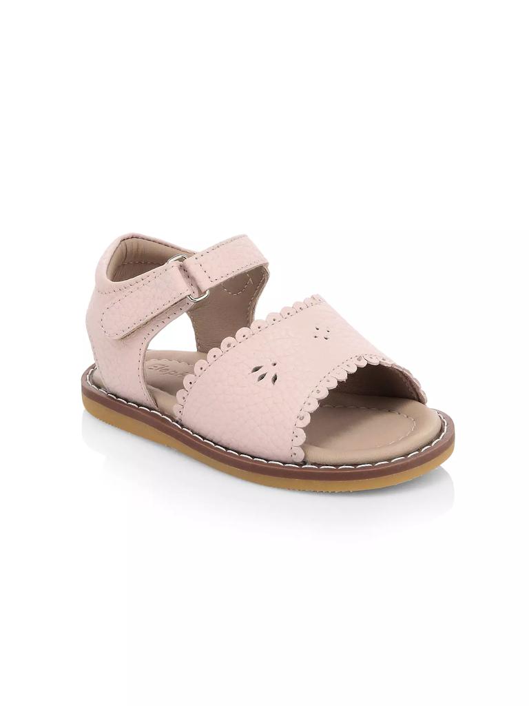 Elephantito Baby Girl's Scallop Leather Sandals