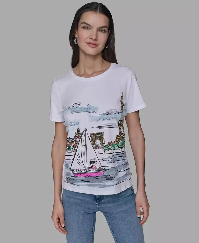 Shop Women's Sailing Choupette Graphic T-Shirt, P/XS-XL on Sale at