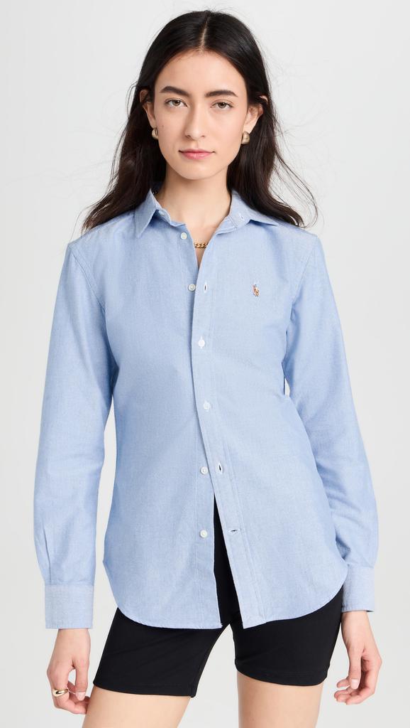 Ralph Lauren Cotton Oxford Long Sleeve Button Down Shirt
