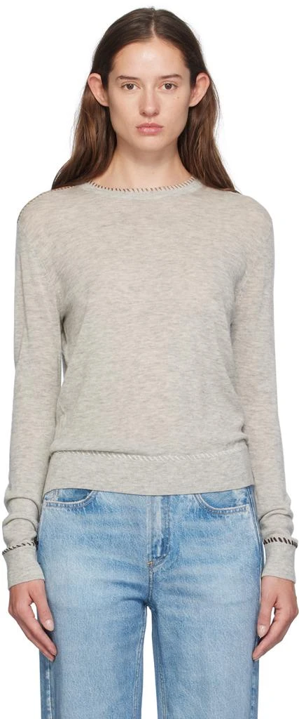 Rag & Bone Gray Indie Crew Sweater 1