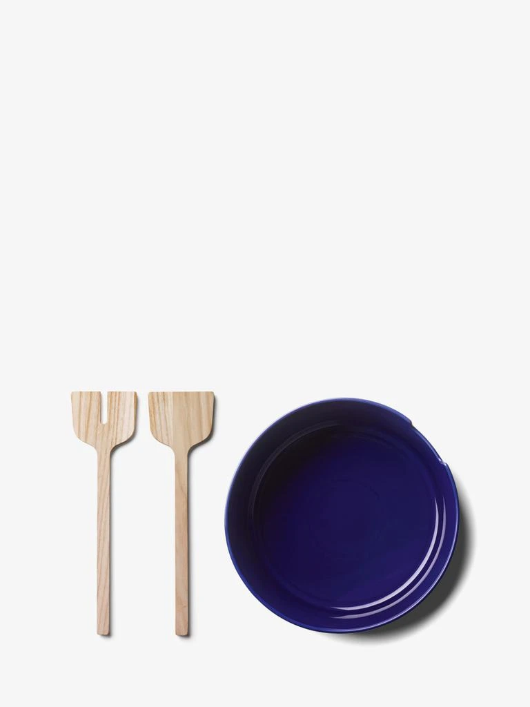 LSA International Collective salad bowl & ash* servers Ã¸26cm cobalt 3