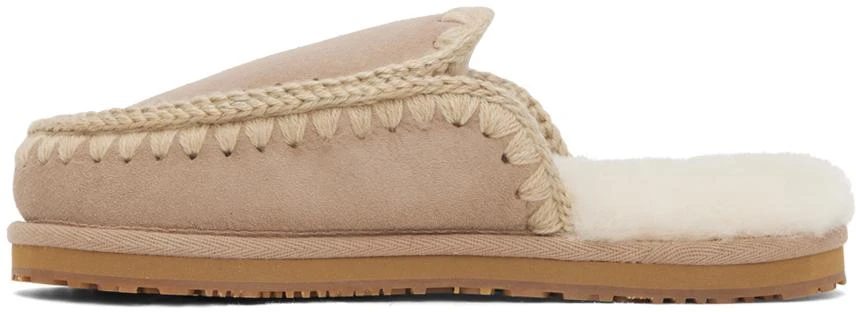 Mou Brown Stitch Slippers 3