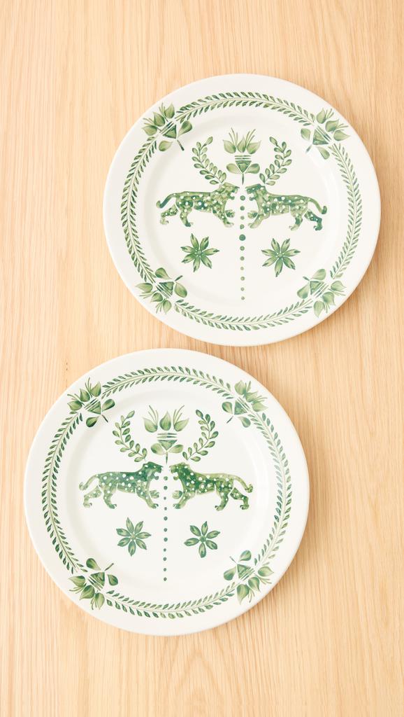 JOHANNA ORTIZ Dark Jungle Sabor Ancestral Dinner Plate Set of 2