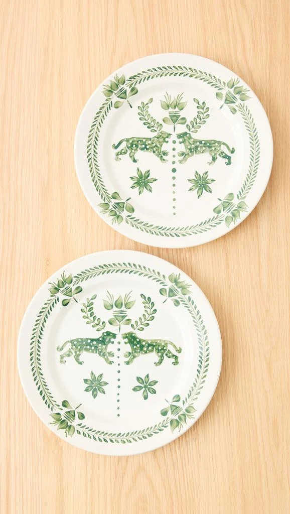 JOHANNA ORTIZ Dark Jungle Sabor Ancestral Dinner Plate Set of 2 1