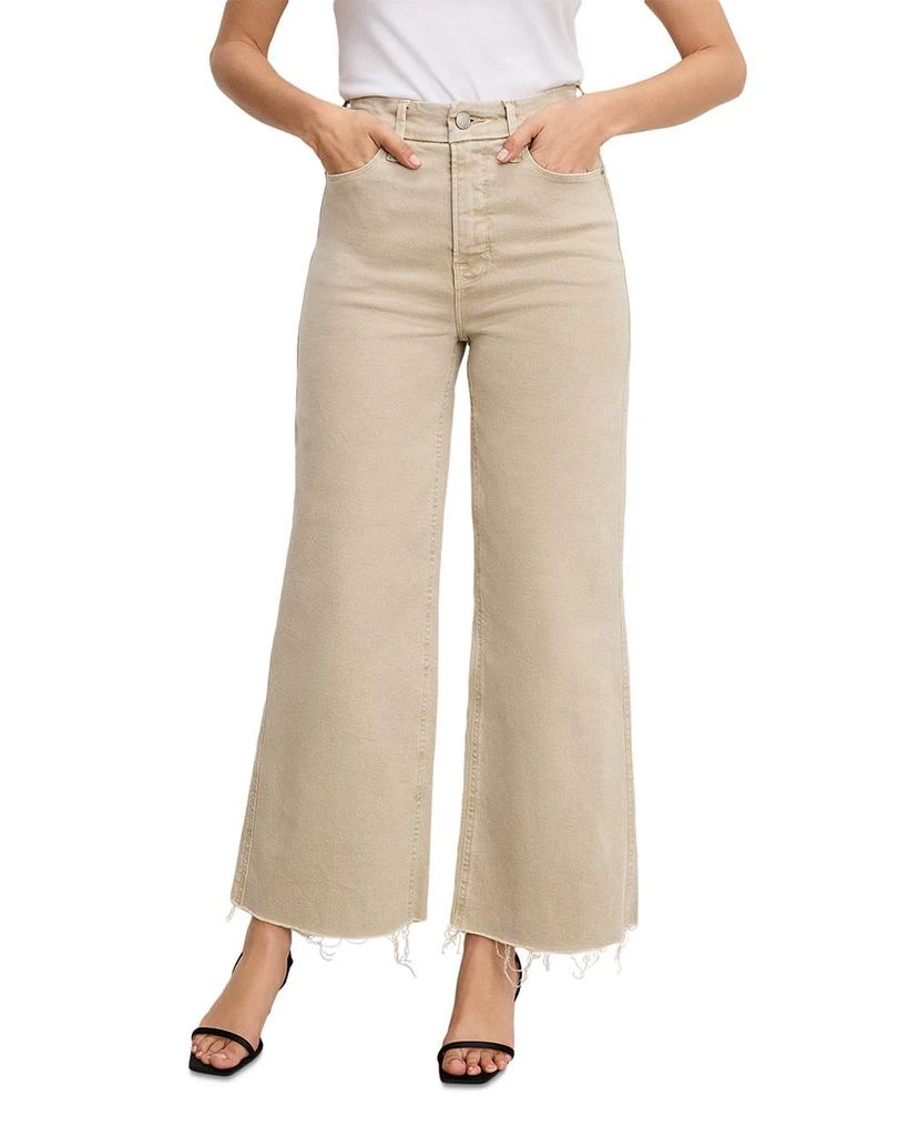 Good American Good Skate High Rise Ankle Jeans in Dune 1