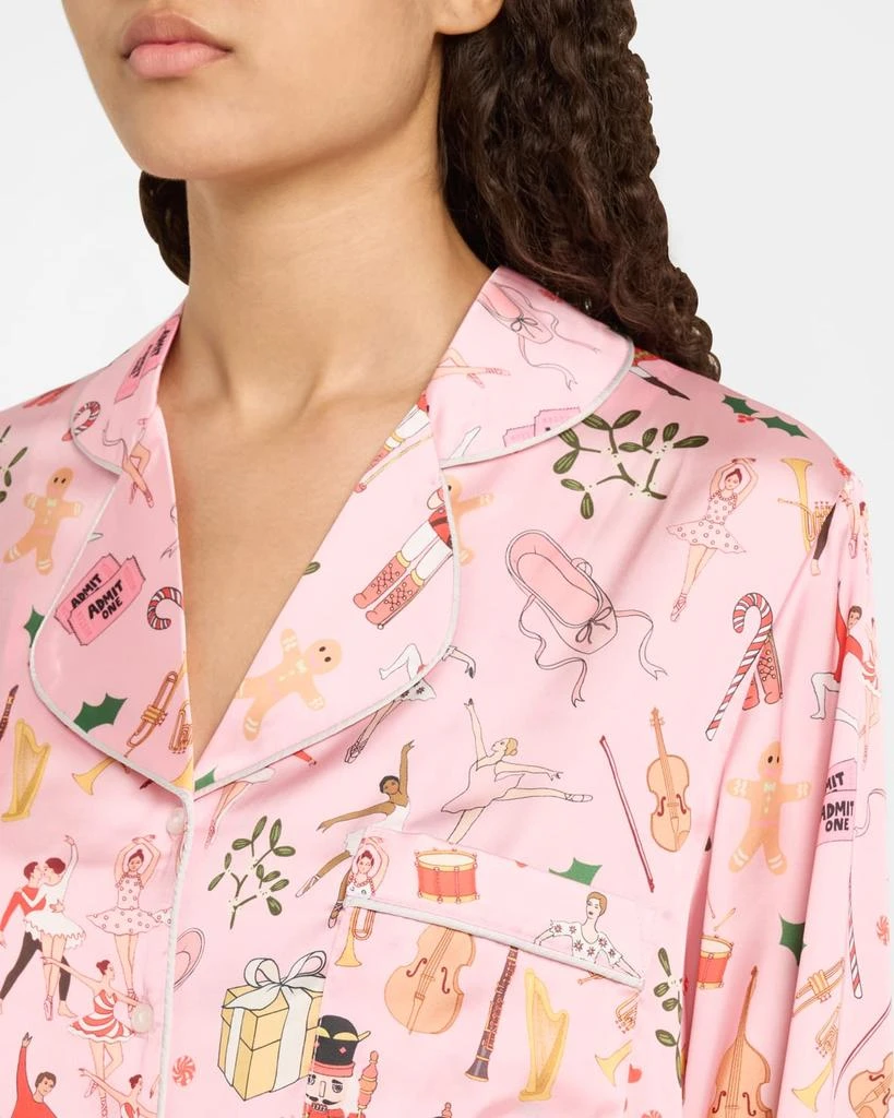 Karen Mabon Nutcracker Ballet Cropped Satin Pajama Set 5
