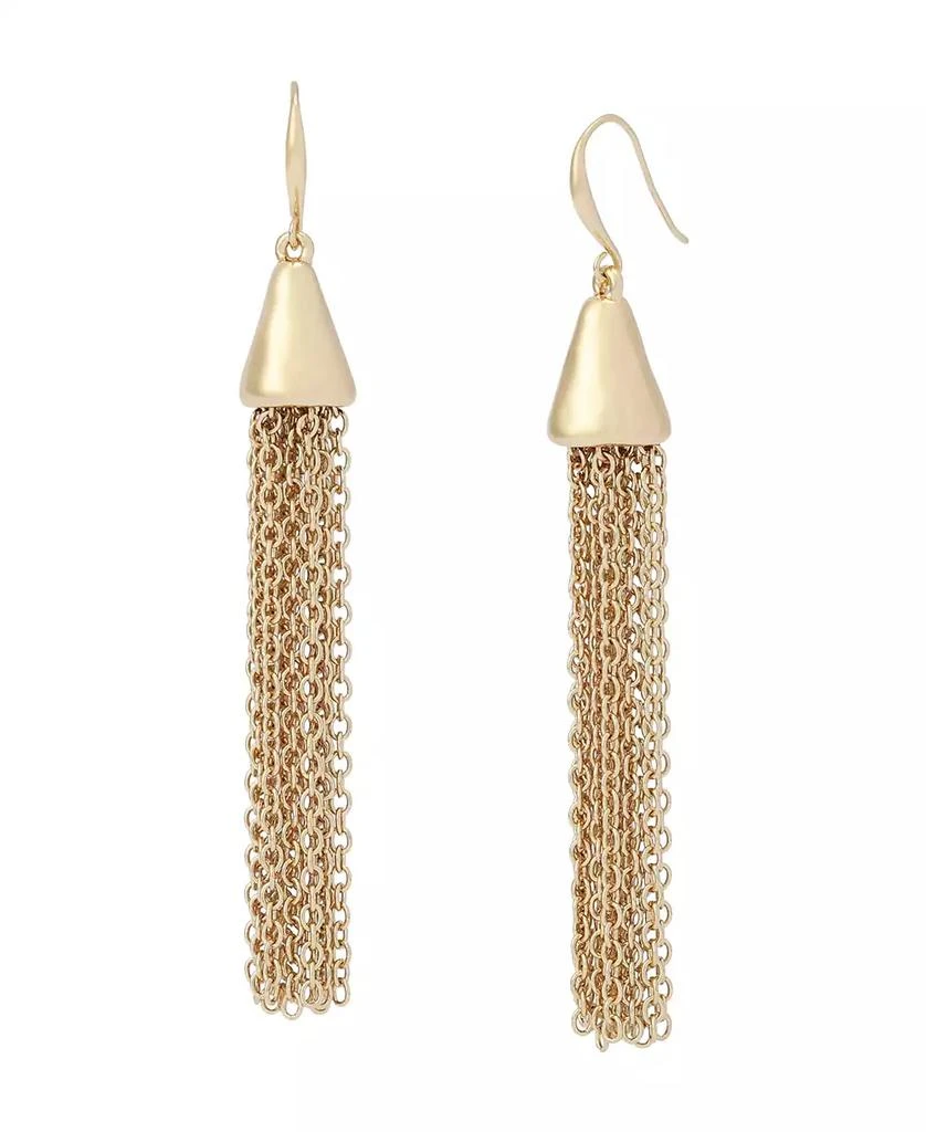 Robert Lee Morris Gold Chain Fringe Earrings