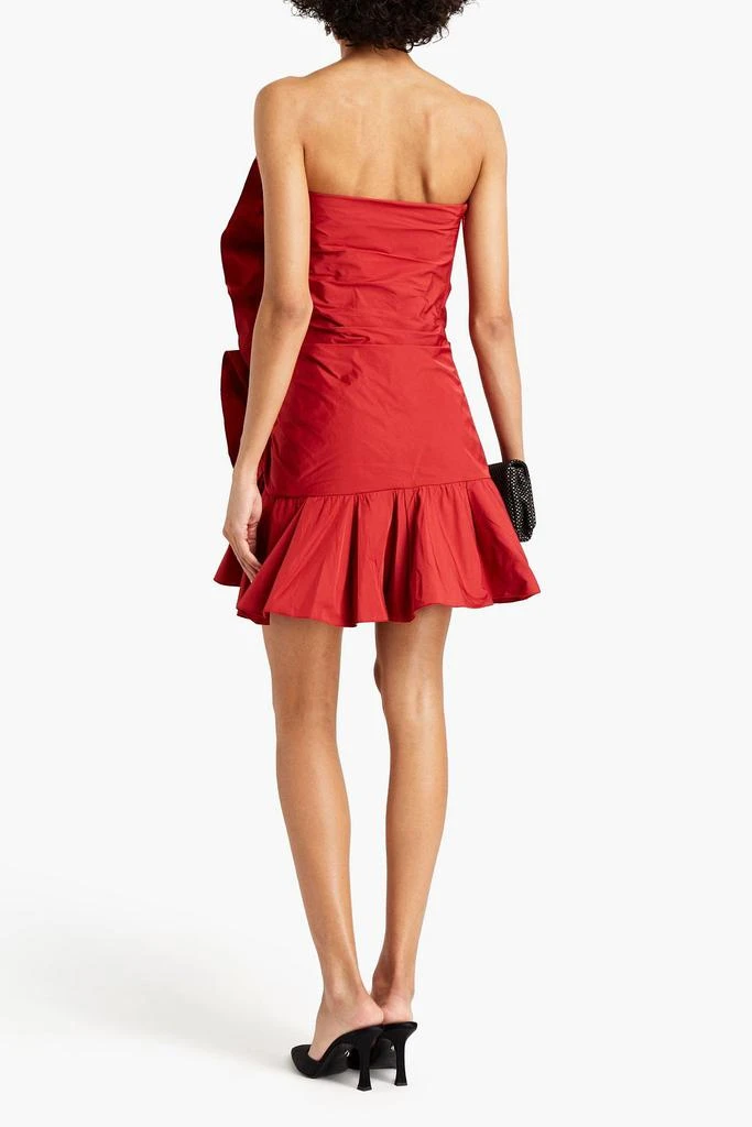RED Valentino Strapless ruffled taffeta mini dress 3