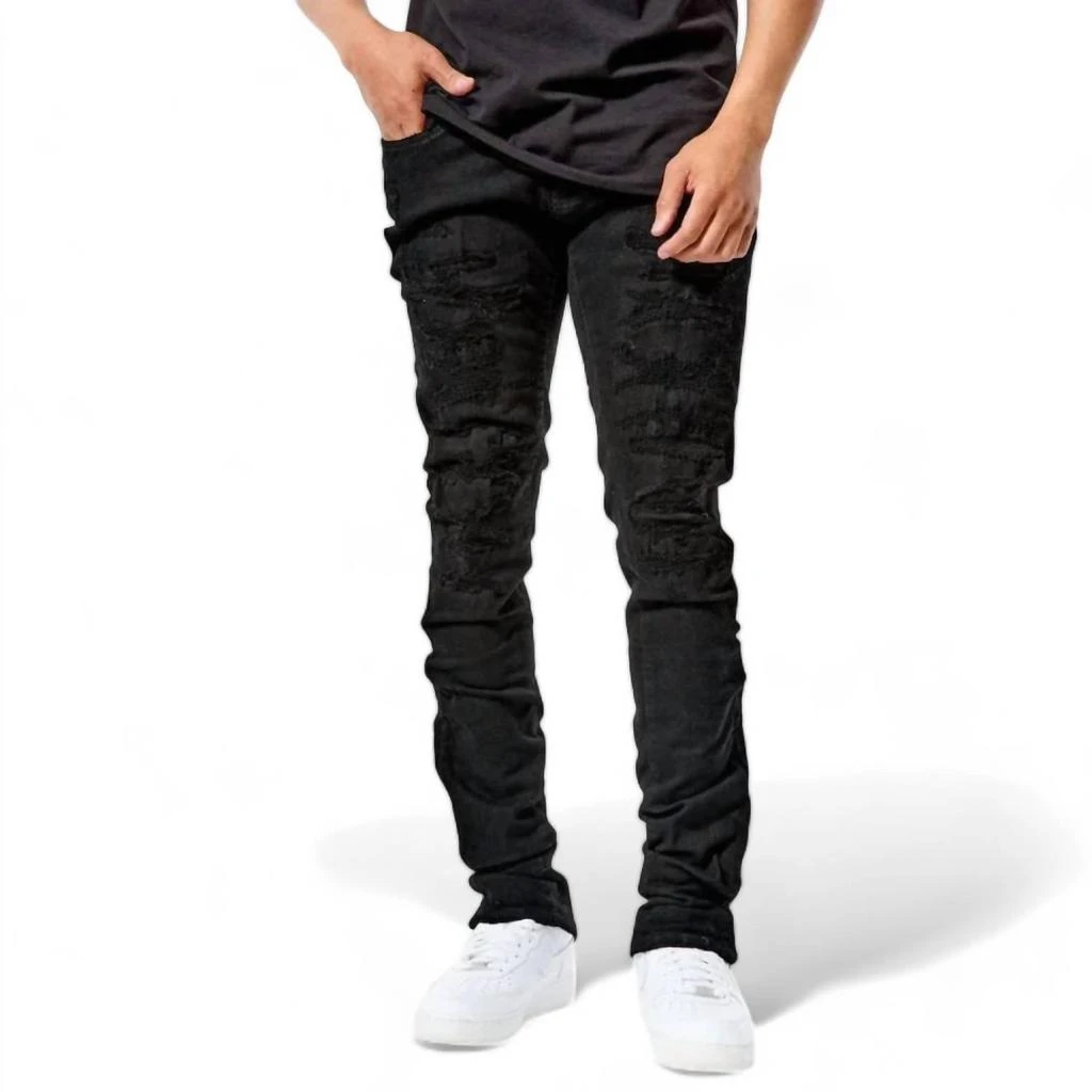 JORDAN CRAIG Men's Ross Pinnacle Denim Jean In Jet Black 1