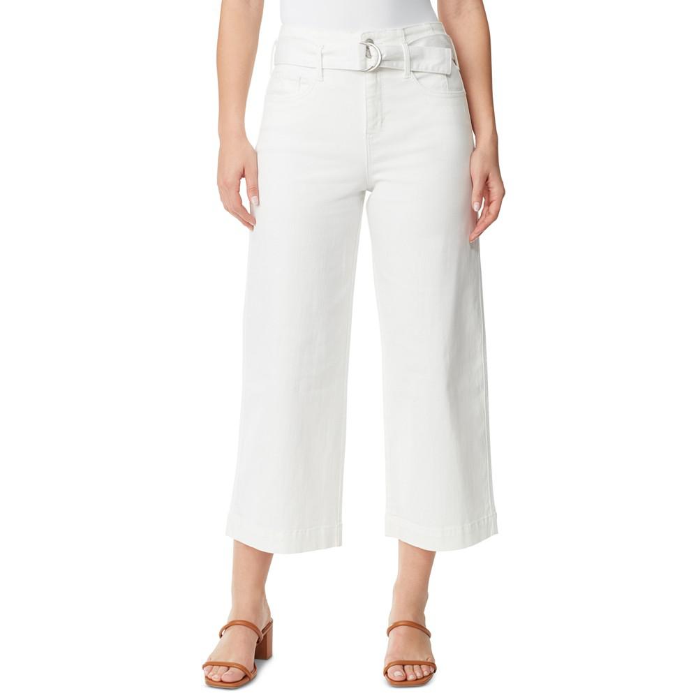 Gloria Vanderbilt Women's Cropped Wide-Leg Belted Jeans