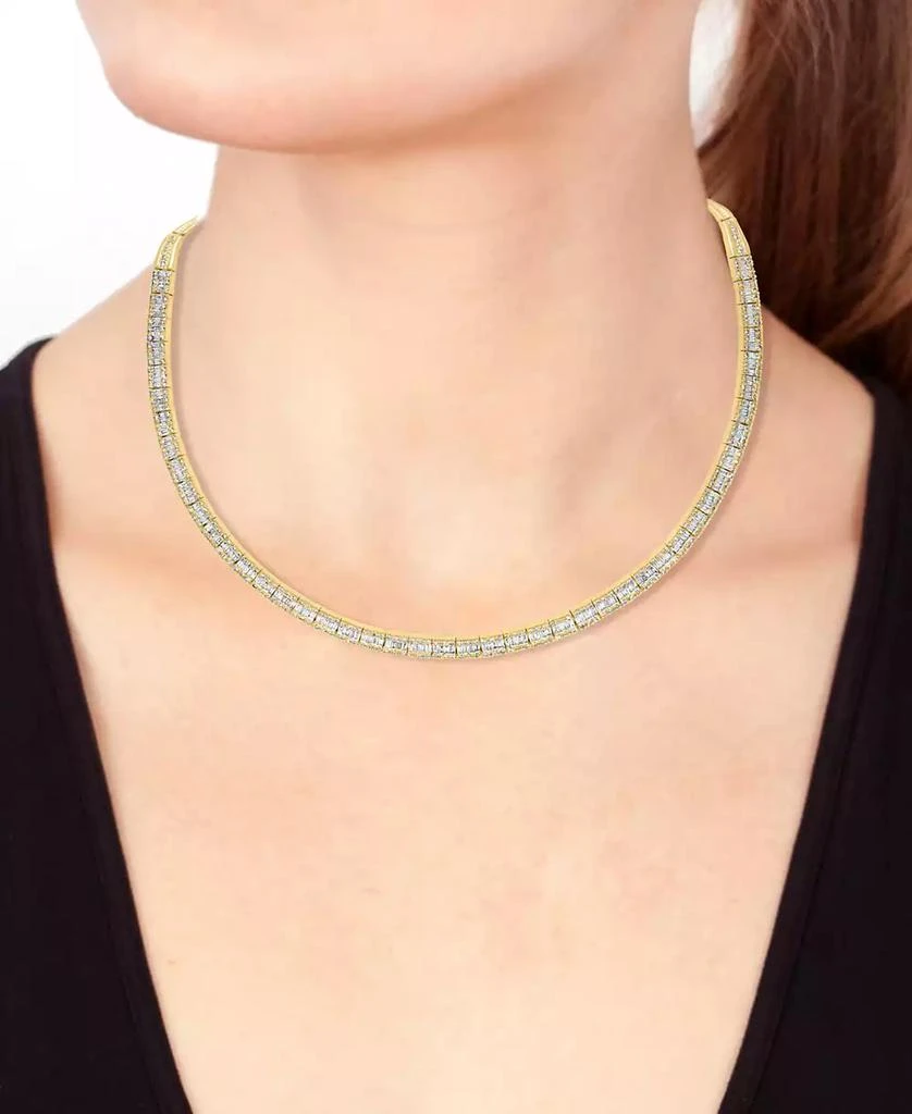 Effy EFFY® Diamond Round & Baguette 17" Collar Necklace (4 ct. t.w.) in 14k Gold (also available in White Gold) 3