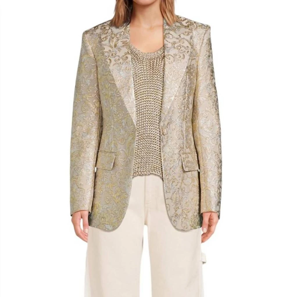 Stella McCartney Brocade Jacket In Gold 1