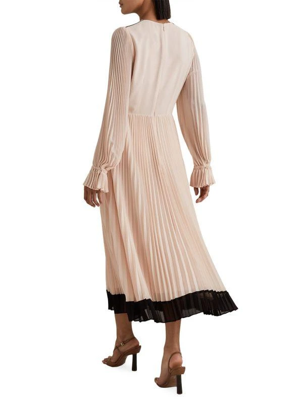 REISS Priya Pleated Midi-Dress 3