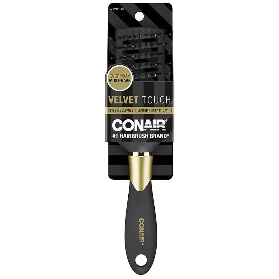 Conair Velvet Touch Full-Size Nylon Bristle Vent Hairbrush