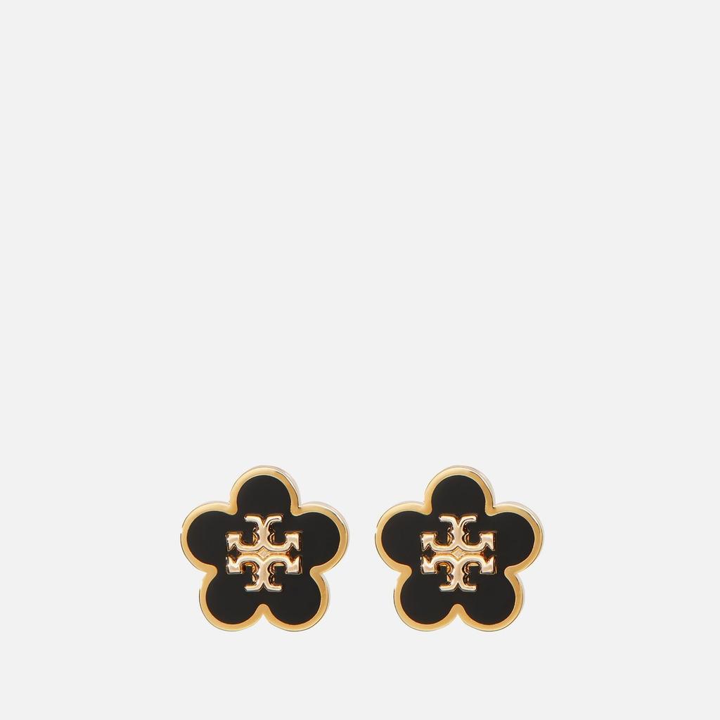 Tory Burch Tory Burch Kira Gold-Tone Enamel Flower Stud Earrings