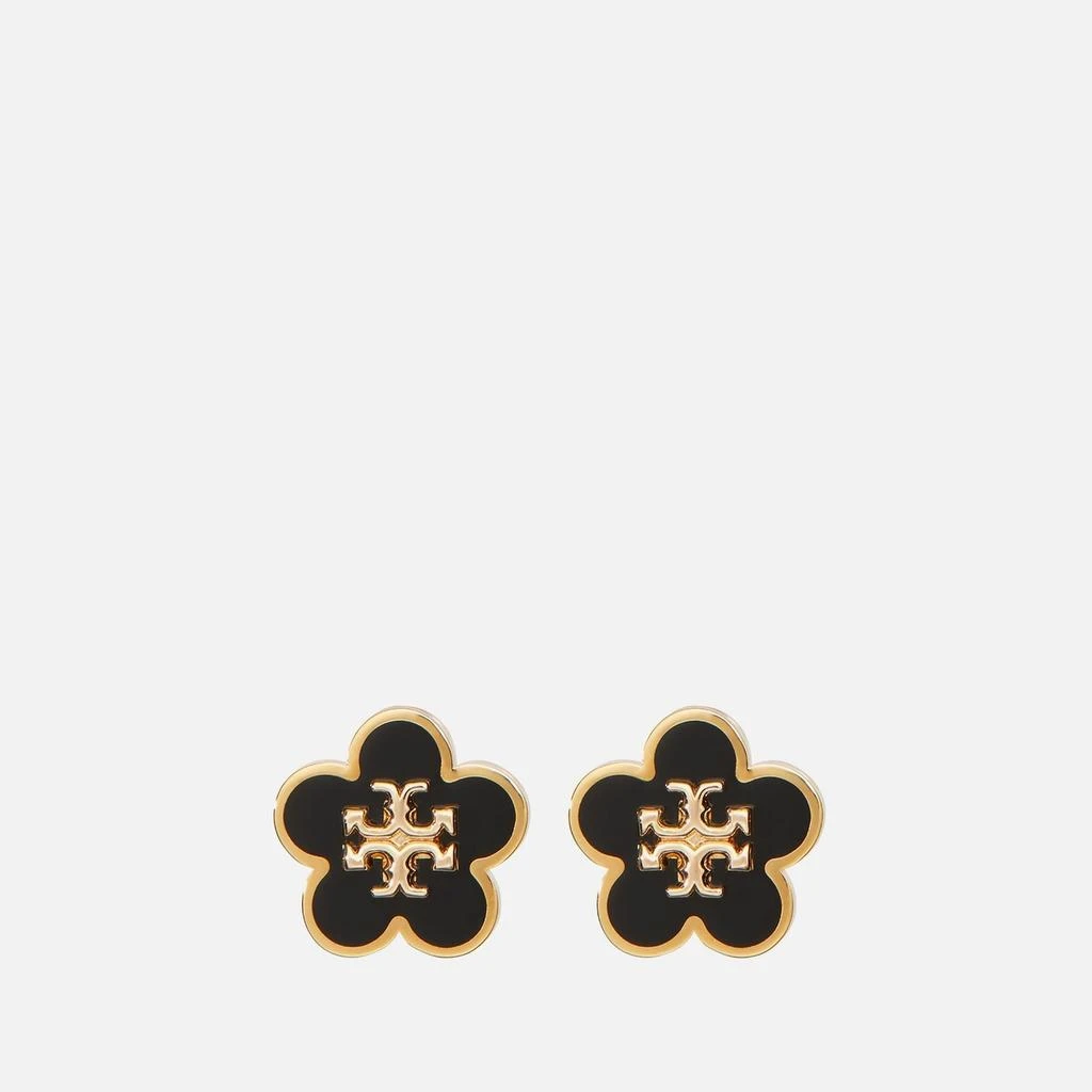 Tory Burch Tory Burch Kira Gold-Tone Enamel Flower Stud Earrings 1