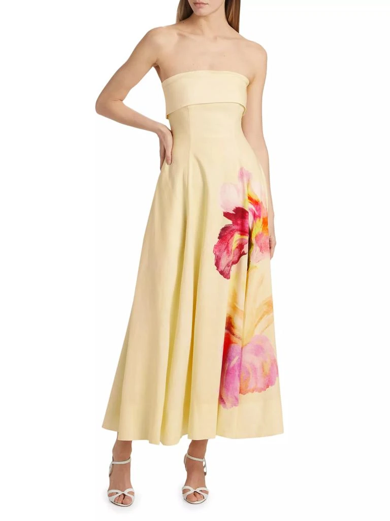 Nicholas the Label Melody Floral Linen-Blend Sleeveless Midi-Dress 2
