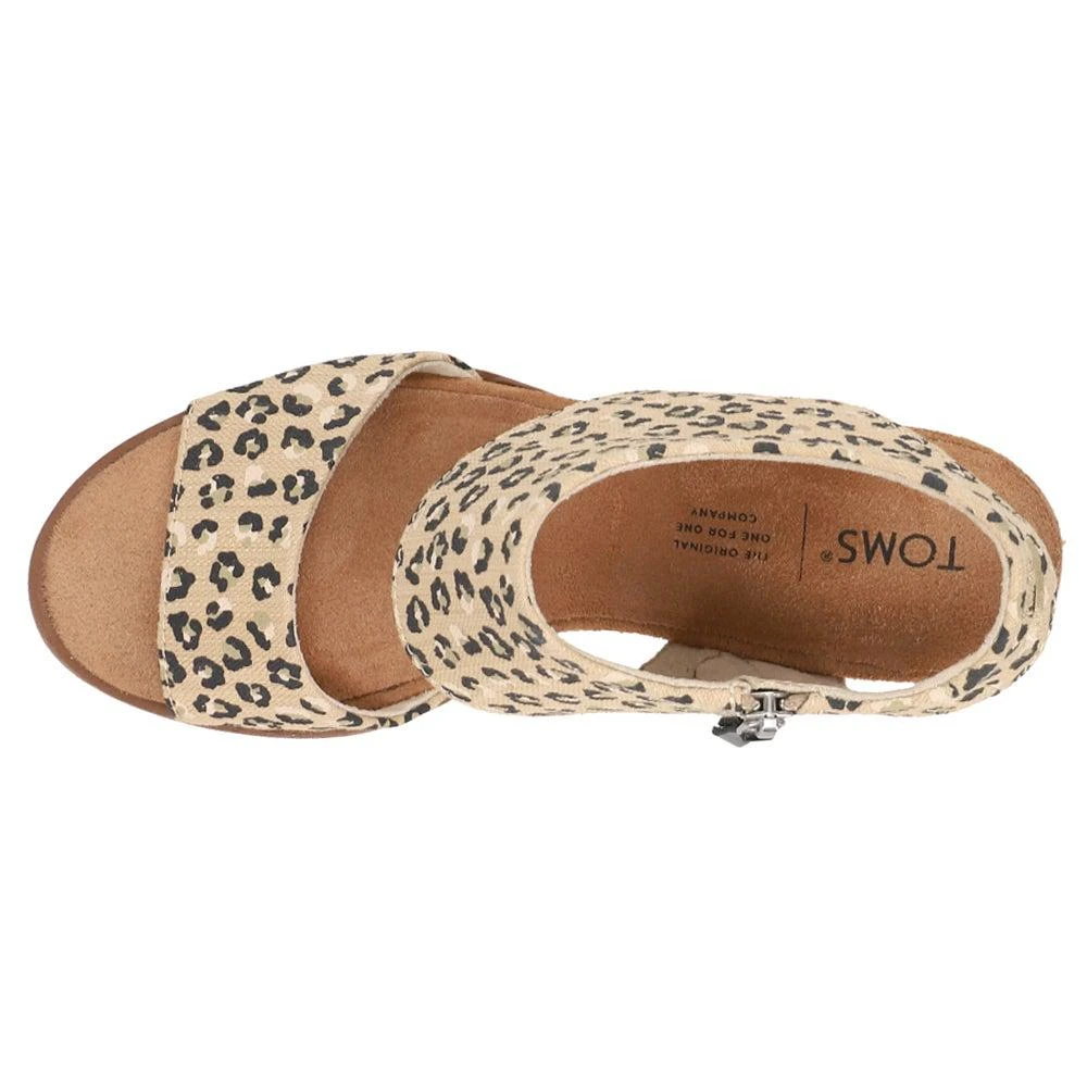 TOMS Majorca Cutout Leopard Block Heel Sandals 4