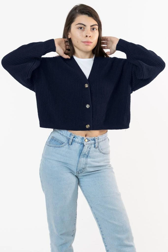 Los Angeles Apparel FM35GD - Fisherman Cropped Cardigan 8