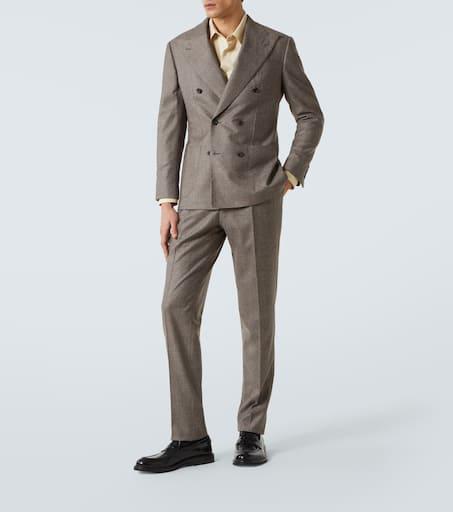 Thom Sweeney Prince of Wales check wool suit