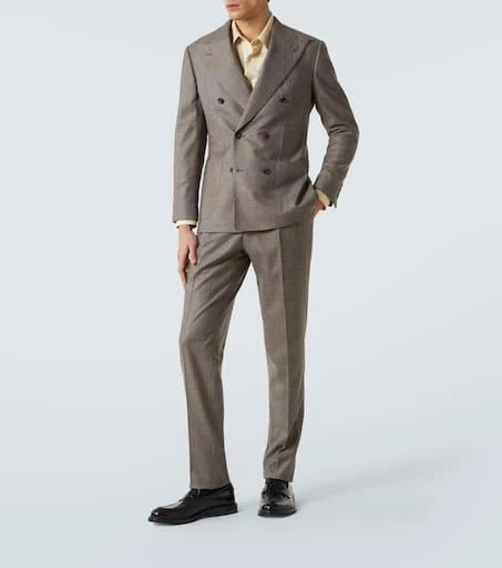Thom Sweeney Prince of Wales check wool suit 2