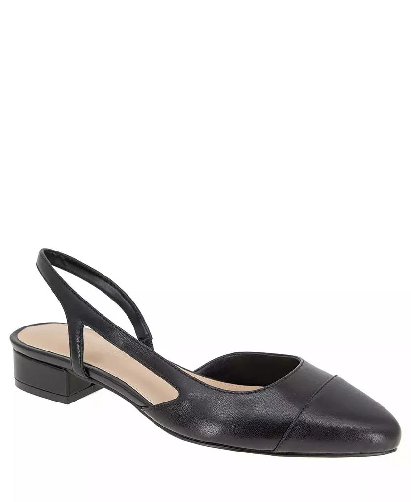 BCBG Women's Tillie Cap Toe Slingback Block Heel Pumps 1