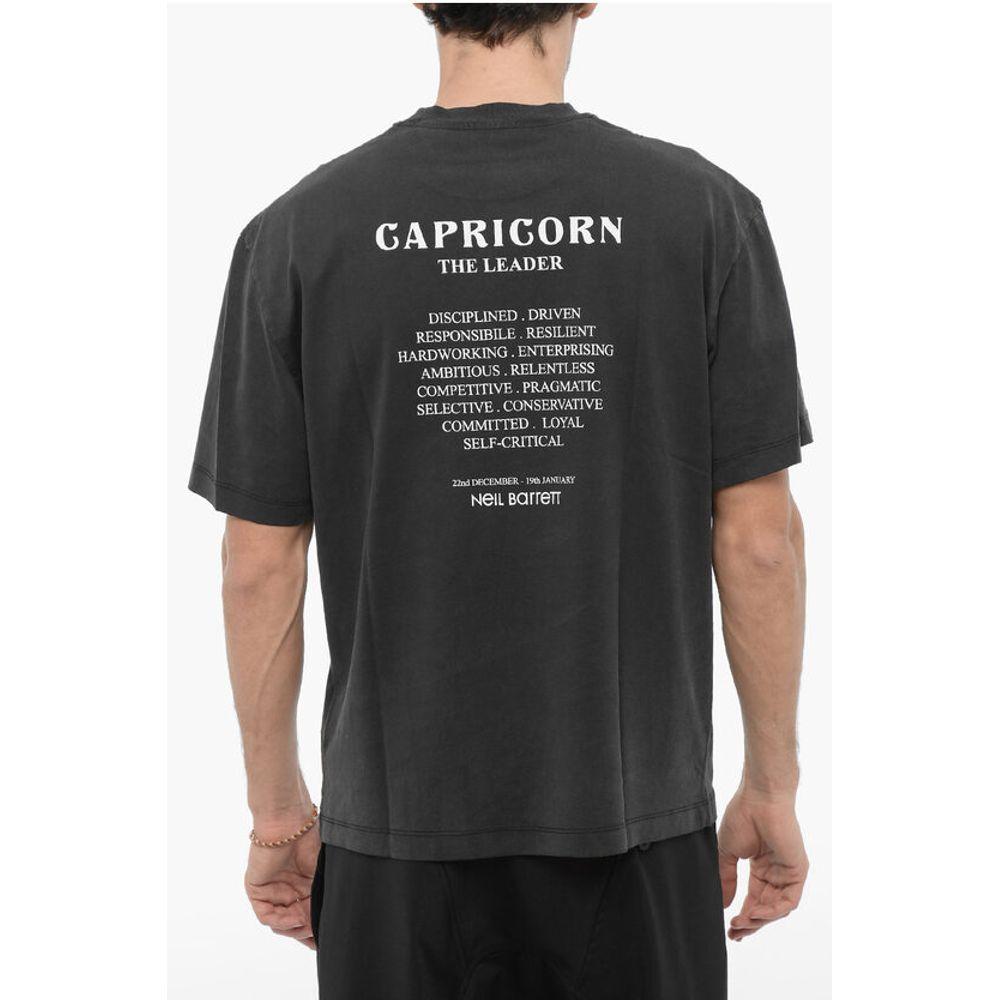 Neil Barrett Slim Fit CAPRICORN THE LEADER Crew-neck Men's T-shirt