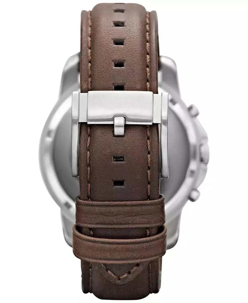 Fossil Men's Chronograph Grant Brown Leather Strap Watch 3