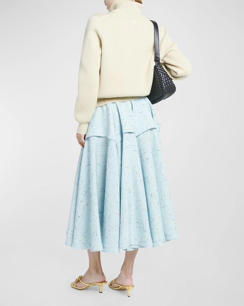 Bottega Veneta Dry Wool Ribbed Half-Zip Sweater 4