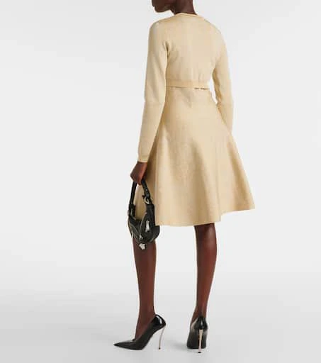 Versace Barocco cropped lamé cardigan 3