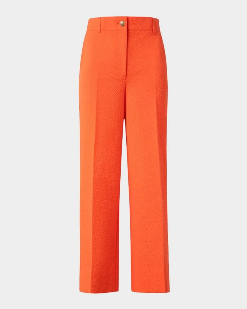 Akris Chiara Cotton Seersucker Wide-Leg Pants 1