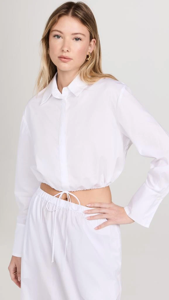 Enza Costa Poplin Drawcord Shirt 6