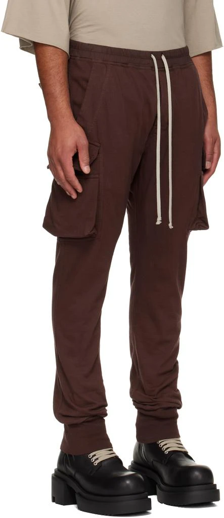 Rick Owens Burgundy Concordians Mastadon Cut Cargo Pants 2