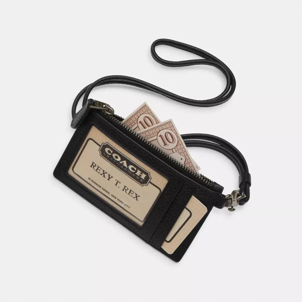 Coach Zip Lanyard Card Case In Signature Canvas 3