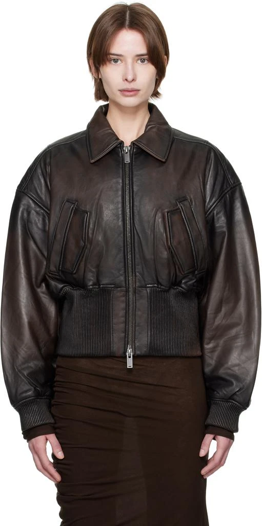 Holzweiler Brown Saphra Leather Jacket 1