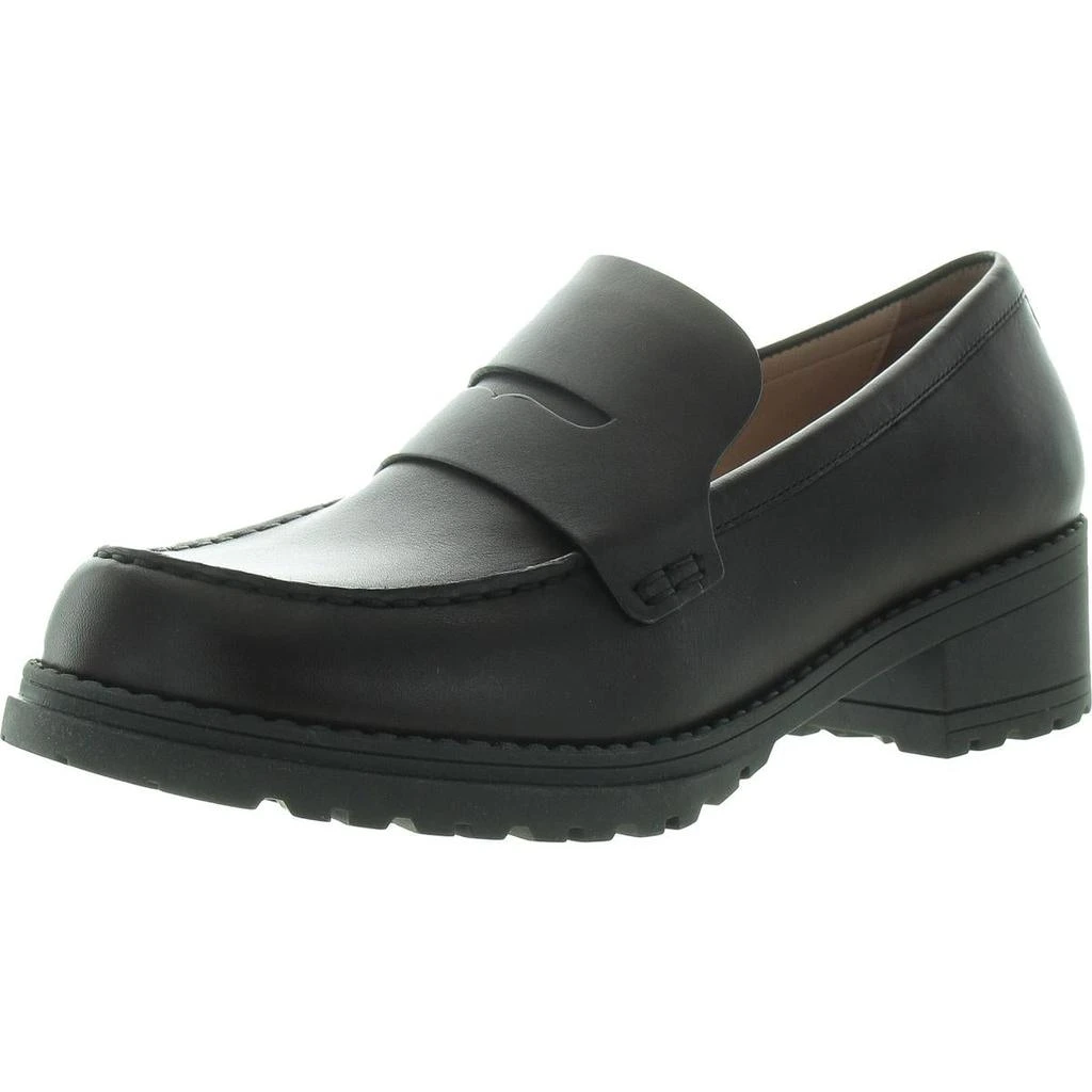 Cole Haan Camea Lug Loafer Womens Leather Embossed Loafer Heels 5