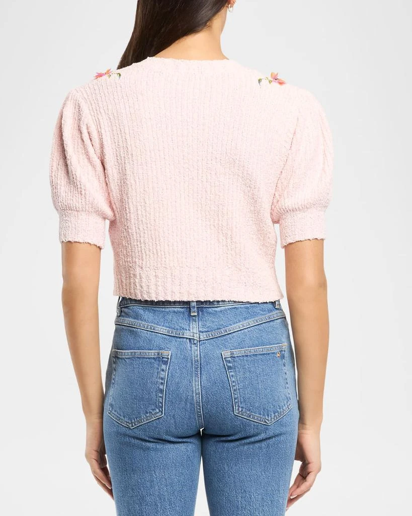 Cinq a Sept Millicent Trailing Flower Cropped Cardigan 2