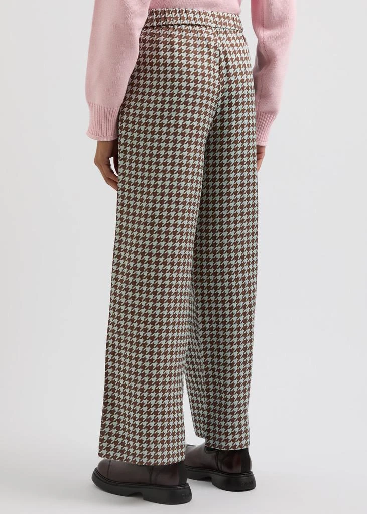 OLIVIA RUBIN Zora houndstooth-print twill trousers 3