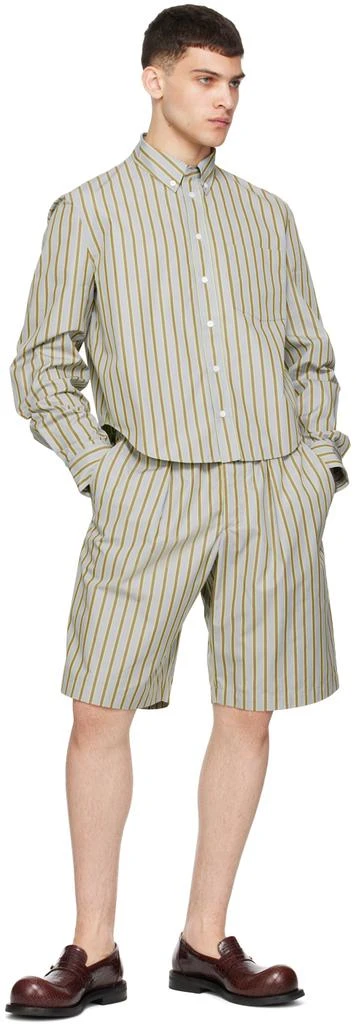 Marni Brown & Gray Striped Shirt 4