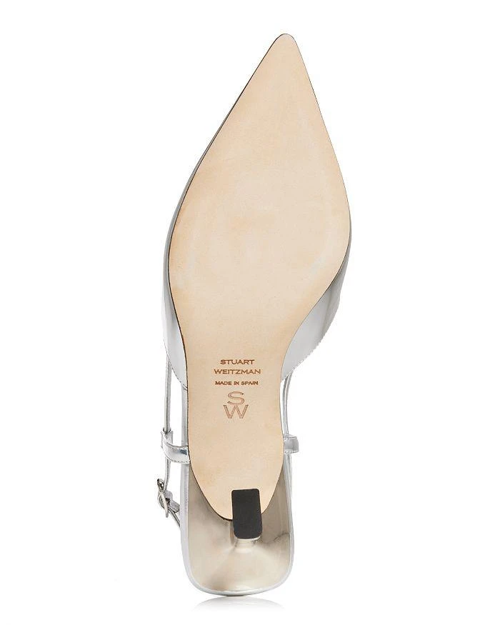Stuart Weitzman Women's Vinnie 50 Slingback Kitten Heels 6